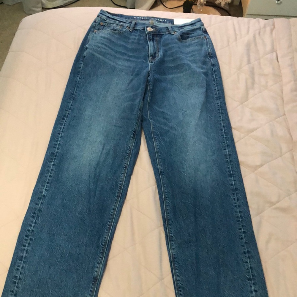 American Eagle (New with Tag) Baggy Jeans Cross Waistband- Size 10 Long